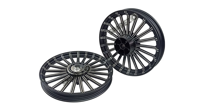 Royal Enfield Classic 350cc 500cc 21 Spoke Alloy Wheel Rim Set Disc Brake Model