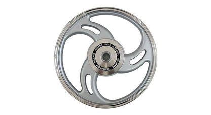 Royal Enfield Bullet 500cc Parado Front and Rear 3 Spoke Silver Alloy Wheel Rims