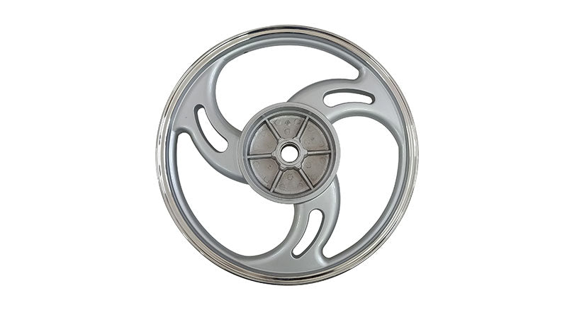 Royal Enfield Bullet 500cc Parado Front and Rear 3 Spoke Silver Alloy Wheel Rims