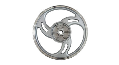 Royal Enfield Bullet 500cc Parado Front and Rear 3 Spoke Silver Alloy Wheel Rims