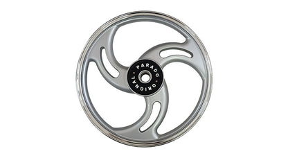 Royal Enfield Bullet 500cc Parado Front and Rear 3 Spoke Silver Alloy Wheel Rims
