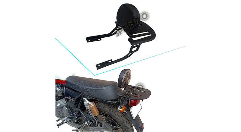 Royal Enfield GT and Interceptor 650cc Stainless Steel Rear Luggage Rack Black