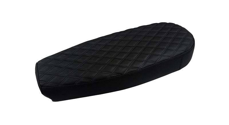 Royal Enfield GT and Interceptor 650cc Black Genuine Leather Dual Seat D24