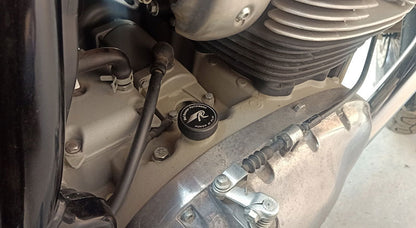 Royal Enfield GT and Interceptor 650cc Aluminium Machined Oil Filler Cap Black