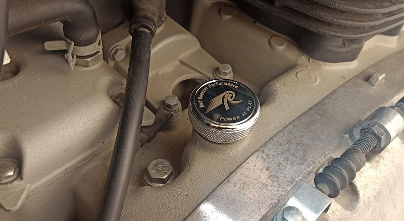 Royal Enfield GT and Interceptor 650cc Aluminium Machined Oil Filler Cap Polish