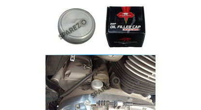 Royal Enfield GT and Interceptor 650cc Aluminium Machined Oil Filler Cap Silver