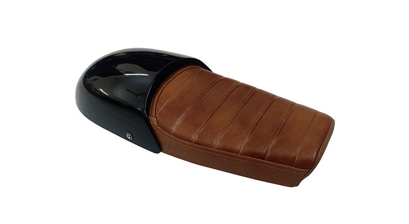 Royal Enfield GT and Interceptor 650cc Leather Dual Seat With Black Cowl  D8