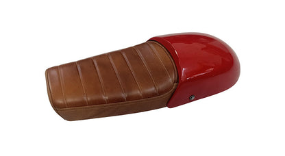 Royal Enfield GT and Interceptor 650cc Leather Dual Seat With Red Cowl  D8
