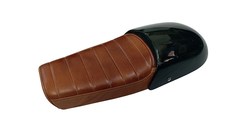 Royal Enfield GT and Interceptor 650cc Leather Dual Seat With Green Cowl D8