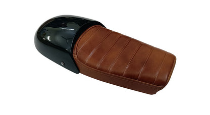 Royal Enfield GT and Interceptor 650cc Leather Dual Seat With Green Cowl D8