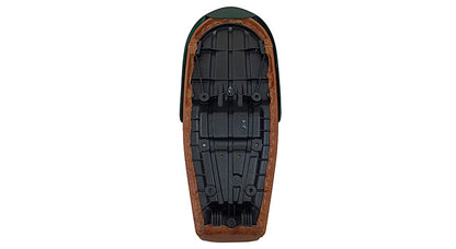 Royal Enfield GT and Interceptor 650cc Leather Dual Seat With Green Cowl D8