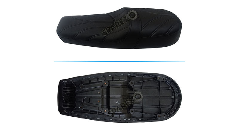 Royal Enfield GT and Interceptor 650cc Leatherite Dual Seat Black D25