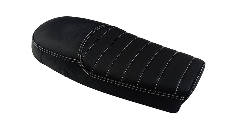 Royal Enfield GT and Interceptor 650cc Genuine Leather Dual Seat With Black Cowl D27