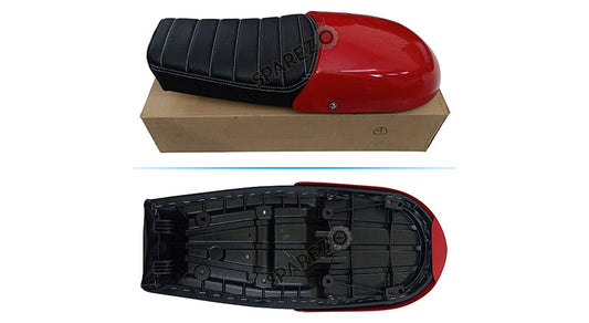 Royal Enfield GT and Interceptor 650cc Genuine Leather Dual Seat With Red Cowl D27