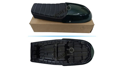 Royal Enfield GT and Interceptor 650cc Genuine Leather Dual Seat With Green Cowl D27