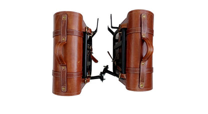 Royal Enfield New Classic Reborn 350cc Leather Brown Tan Bags With Mounting Pair