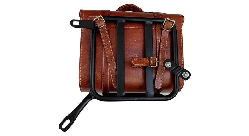 Royal Enfield New Classic Reborn 350cc Leather Brown Tan Bags With Mounting Pair