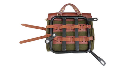 Royal Enfield New Classic Reborn 350 Olive Color Bags With Mounting Pair