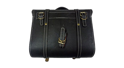 Royal Enfield New Classic Reborn 350 Leather Black Bags With Mounting Pair