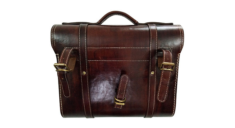 Royal Enfield New Classic Reborn 350cc Leather Antique Brown Bags and Mounting Pair