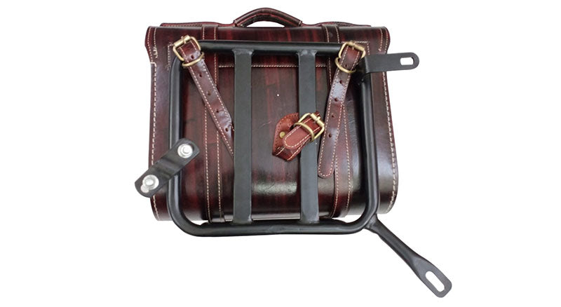 Royal Enfield New Classic Reborn 350cc Leather Antique Brown Bags and Mounting Pair