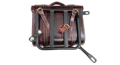 Royal Enfield New Classic Reborn 350cc Leather Antique Brown Bags and Mounting Pair