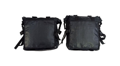 Royal Enfield New Classic Reborn 350 Canvas Saddle Black Bags With Mounting Pair