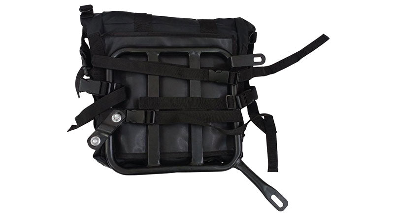 Royal Enfield New Classic Reborn 350 Canvas Saddle Black Bags With Mounting Pair