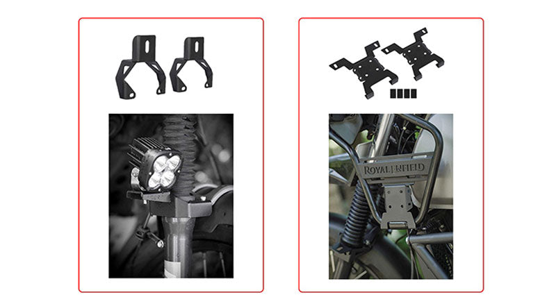 Royal Enfield Himalayan Crux Jerry Can Mount and Fog Light Mount Kit For BS6 Model
