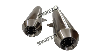 Royal Enfield GT and Interceptor 650cc SS AEW TE 103 Exhaust Silencer Pair