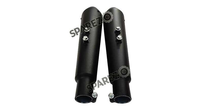 Royal Enfield GT and Interceptor 650cc AEW TE 101 Black Exhaust Silencer Pair