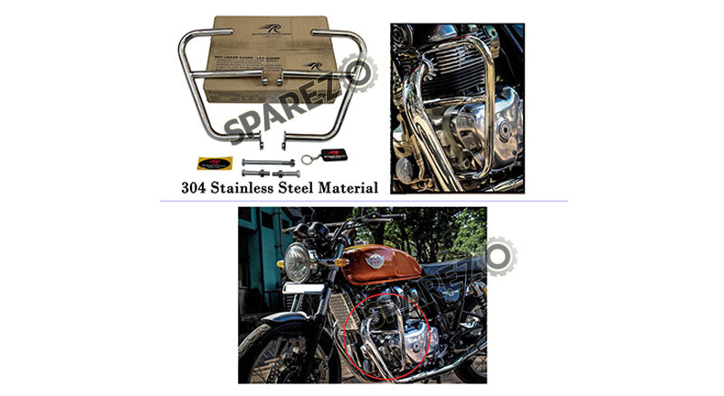 Royal Enfield GT and Interceptor 650cc Red Rooster Atlas Crash Guard