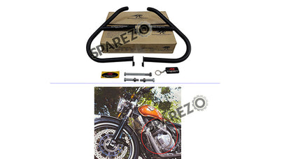 Royal Enfield GT and Interceptor 650cc Red Rooster Apollo Crash Guard Black