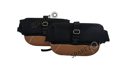 Royal Enfield GT Continental and Interceptor 650cc Soft Pannier Bags With Mounting Rails D3