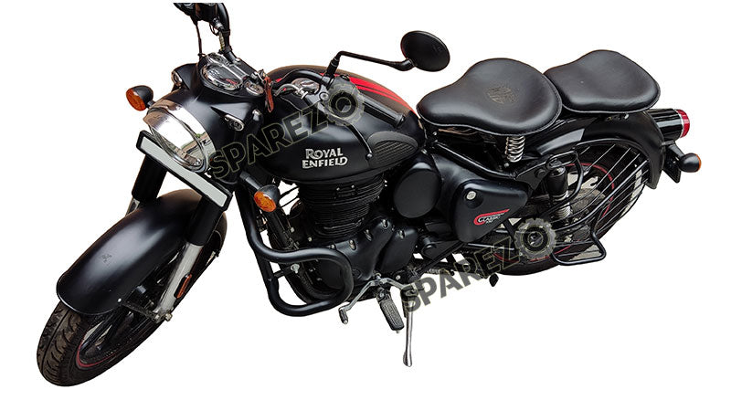 Royal Enfield New Classic Reborn 350cc Front and Rear Leather Seat Black