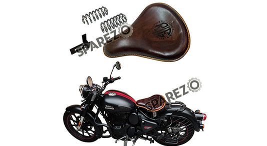 Royal Enfield New Classic Reborn 350cc Front Leather Seat Antique Brown