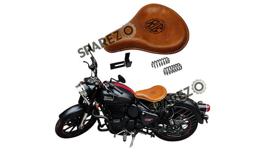 Royal Enfield New Classic Reborn 350cc Front Leather Seat Tan Brown