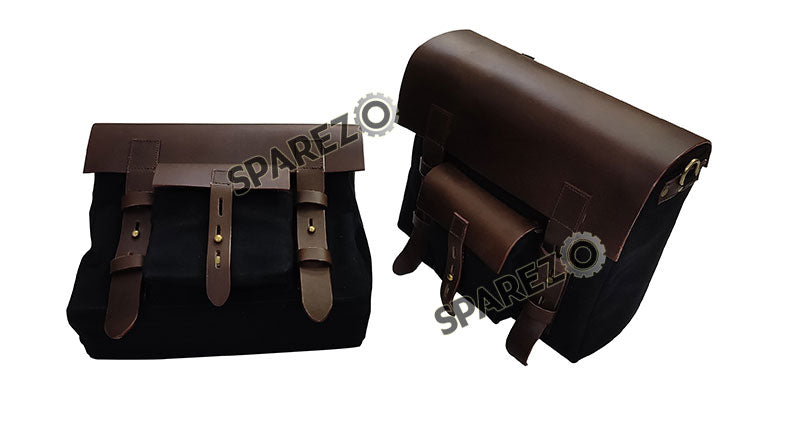 Royal Enfield Hunter 350 LH RH Pannier Luggage Bags Black And Mounting 2022-23