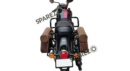 Royal Enfield New Classic Reborn 350cc Saddle Bags Rusty Brown With Mounting Pair