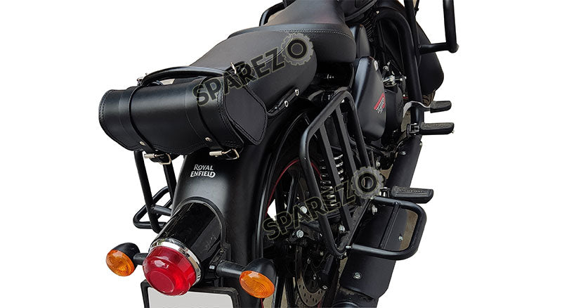 Royal Enfield New Classic Reborn 350cc Leather Tool Roll Accessories Bag Black