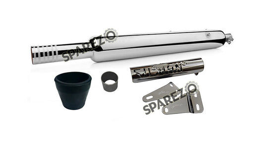 Royal Enfield Long Bottle Punjab Exhaust Silencer For Classic Reborn 350cc