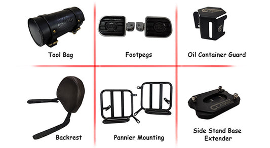 Royal Enfield New Classic Reborn 350cc 6 PCS Accessories Combo-3