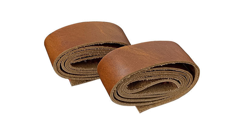Royal Enfield GT and Interceptor 650 RH-LH Grip Leather Wrap Pair Brown Tan