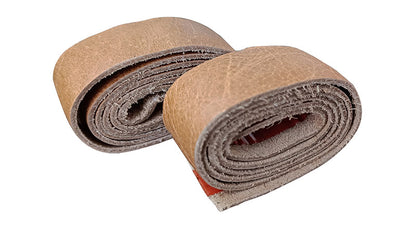 Royal Enfield GT and Interceptor 650 RH-LH Grip Leather Wrap Pair Tan Color