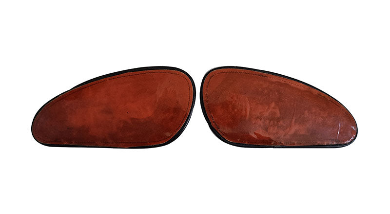 Customized Royal Enfield Interceptor 650cc Leather Knee Pad Pair Union Jack D5