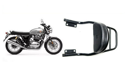 Royal Enfield Interceptor 650cc Rear Luggage Rack and Backrest Cushion Black
