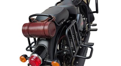 Royal Enfield New Classic Reborn 350cc Leather Tool Roll Accessories Bag Brown