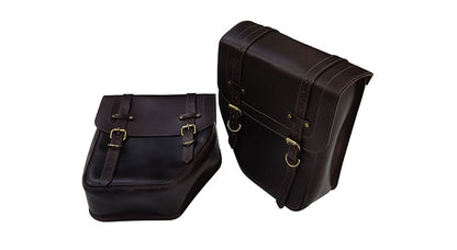 Royal Enfield New Classic Reborn 350cc Leather Bags With Mounting Pair Brown