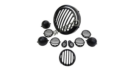 Royal Enfield Classic Reborn 350 Headlight Tail Lamp Trafficator Grill Set
