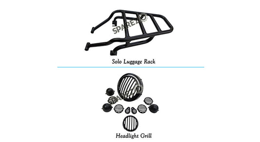 Royal Enfield New Classic Reborn 350cc Luggage Rack and Headlight Grill Set